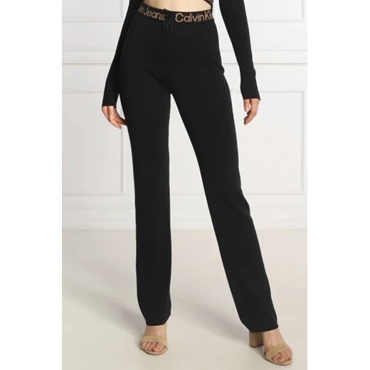 Spodnie damskie Calvin Klein z poliamidu 