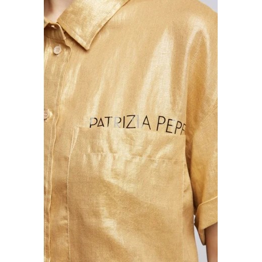 Patrizia Pepe Lniana koszula | Relaxed fit Patrizia Pepe 34 wyprzedaż Gomez Fashion Store