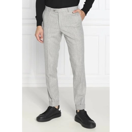 Oscar Jacobson Wełniane spodnie Denz Turn Up | Regular Fit Oscar Jacobson 48 wyprzedaż Gomez Fashion Store