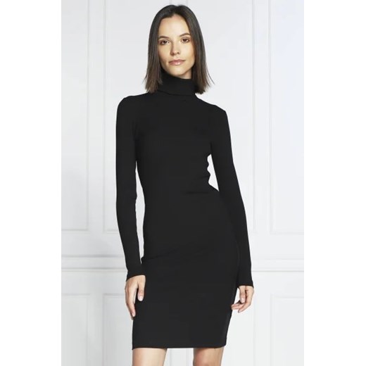 Sukienka czarna Calvin Klein jesienna casual