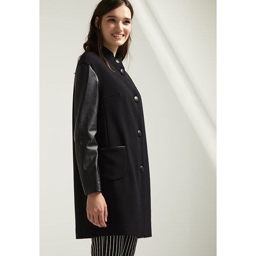 Sisley Krótki płaszcz black zalando czarny długie