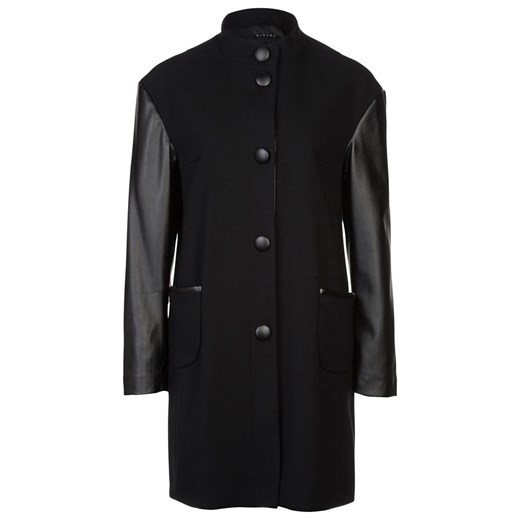 Sisley Krótki płaszcz black zalando czarny abstrakcyjne wzory