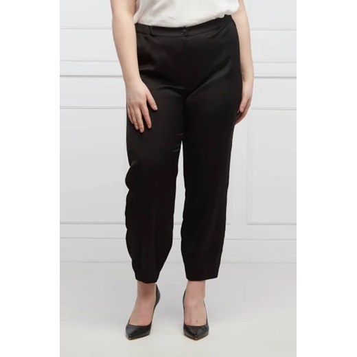 Persona by Marina Rinaldi Satynowe spodnie RENDE Plus size| Regular Fit Persona By Marina Rinaldi 42 Gomez Fashion Store wyprzedaż
