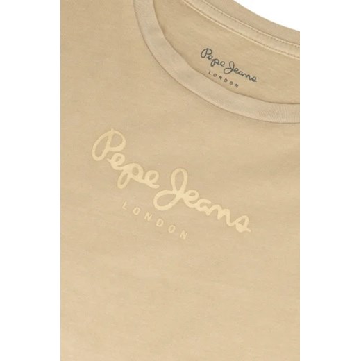 T-shirt chłopięce beżowy Pepe Jeans