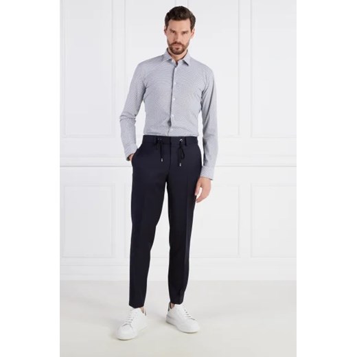 BOSS Wełniane spodnie H-Genius-DS-B1 | Slim Fit 52 Gomez Fashion Store
