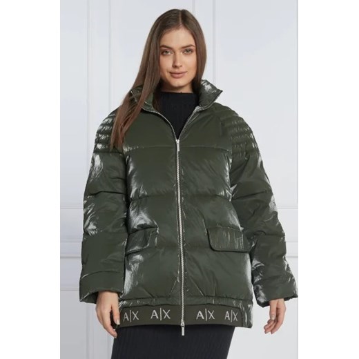 Armani Exchange kurtka damska z kapturem zielona