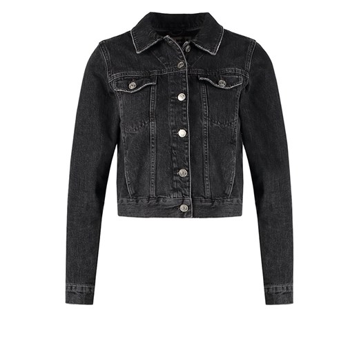 Topshop TILDA Kurtka jeansowa black zalando czarny abstrakcyjne wzory
