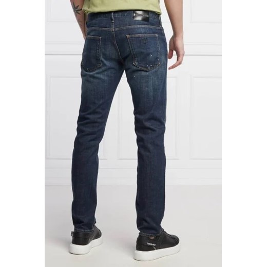 Jeansy męskie Emporio Armani z elastanu 