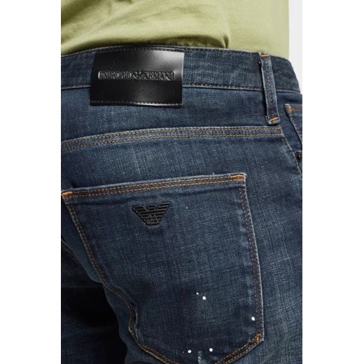 Jeansy męskie Emporio Armani z elastanu 