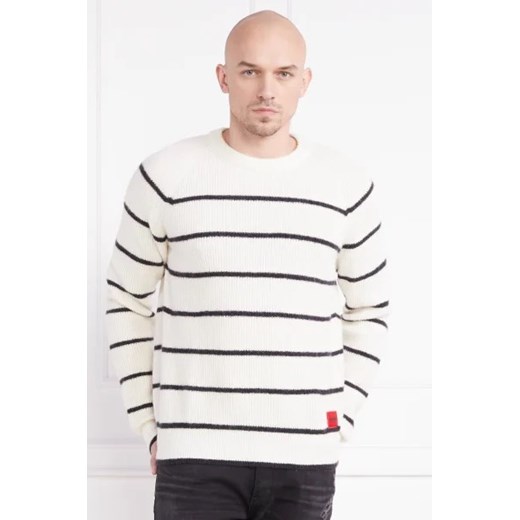 HUGO Wełniany Sweter Stom | Regular Fit | M okazja Gomez Fashion Store