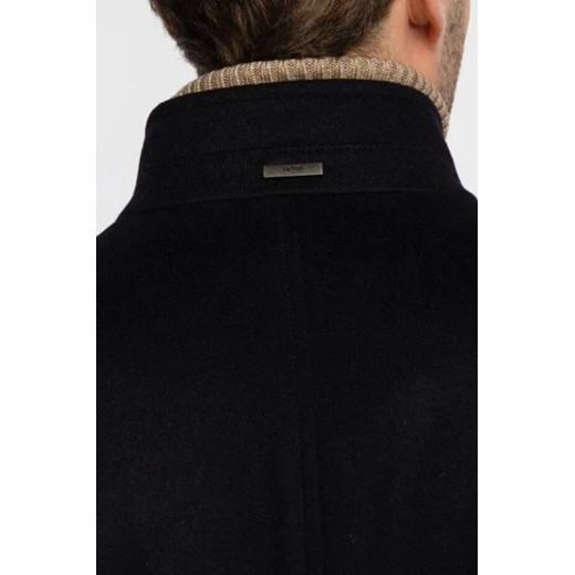 BOSS BLACK Wełniany płaszcz H-Hyde Standup 214 | z dodatkiem kaszmiru 52 promocja Gomez Fashion Store