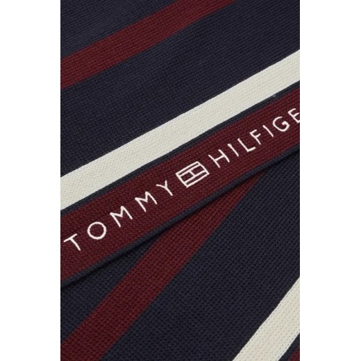 Tommy Hilfiger Szal CORPORATE RASCHELLE | z dodatkiem wełny Tommy Hilfiger Uniwersalny Gomez Fashion Store
