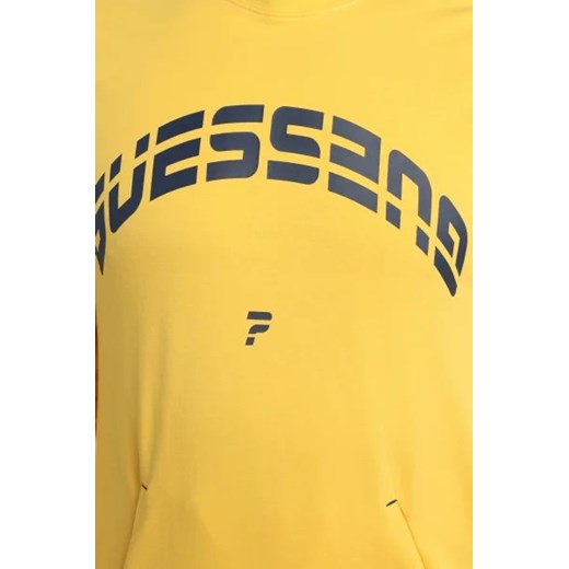 Bluza męska żółta Guess z napisem 