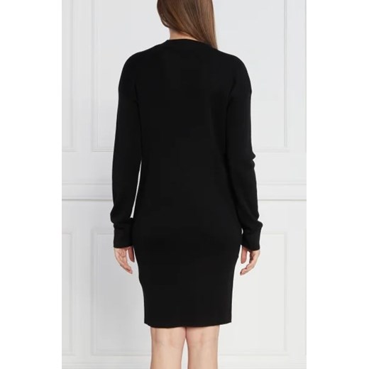 Sukienka Armani Exchange casualowa z długim rękawem mini wełniana