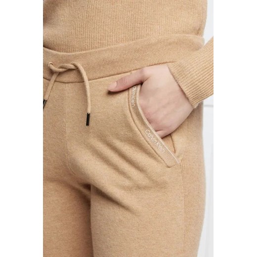 Calvin Klein Spodnie dresowe | Regular Fit | z dodatkiem wełny Calvin Klein L okazja Gomez Fashion Store