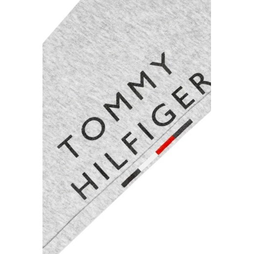 Spodnie chłopięce Tommy Hilfiger szare z napisami z bawełny 