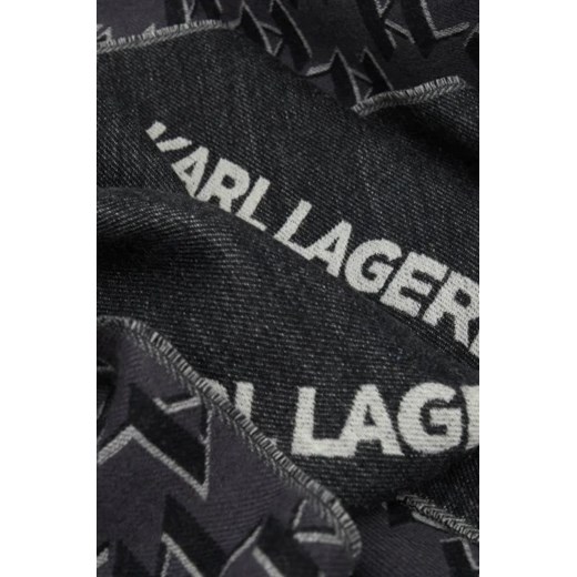 Karl Lagerfeld Wełniany szal K/Monogram Karl Lagerfeld Uniwersalny promocja Gomez Fashion Store