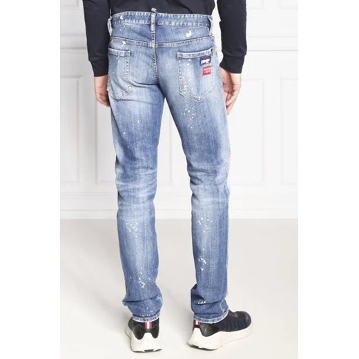 Jeansy męskie niebieskie Dsquared2 bawełniane