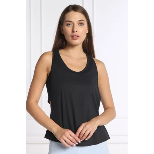 Bluzka damska czarna Calvin Klein casual z okrągłym dekoltem