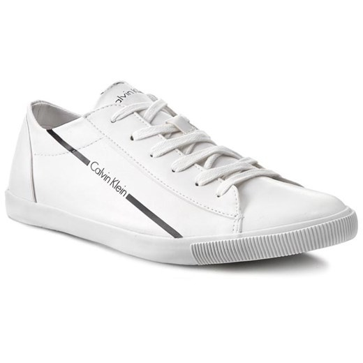 Sneakersy CALVIN KLEIN JEANS - Quade Smooth/Rubber SE8388 White/Black eobuwie-pl bialy 