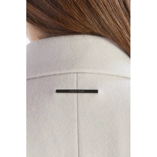 Calvin Klein Wełniany płaszcz MELTON DOUBLE BREASTED | z dodatkiem kaszmiru Calvin Klein 36 Gomez Fashion Store