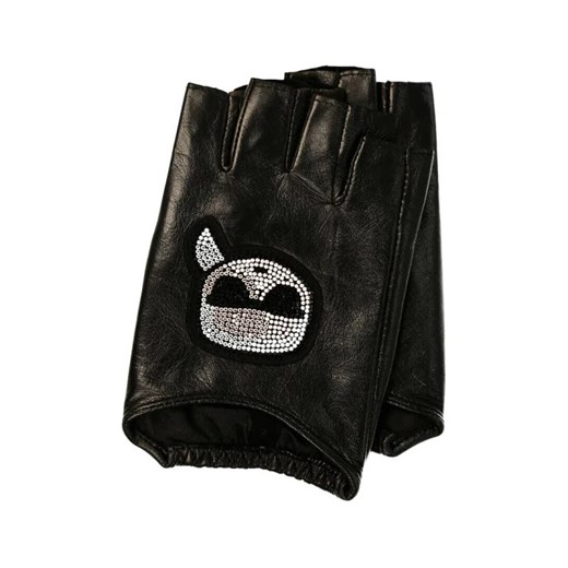 Karl Lagerfeld Skórzane rękawiczki K/Ikonik Rhinest Karl Lagerfeld L wyprzedaż Gomez Fashion Store