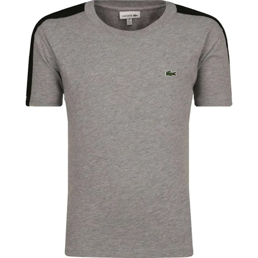 T-shirt chłopięce szary Lacoste z krótkimi rękawami bawełniany 