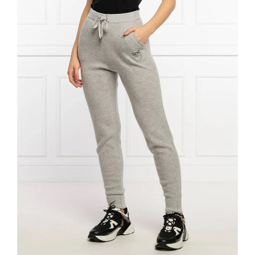 Pinko Wełniane spodnie dresowe TEROLDEGO | Regular Fit | z dodatkiem kaszmiru Pinko XL okazja Gomez Fashion Store