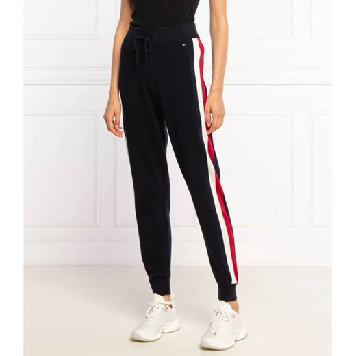 Tommy Hilfiger Spodnie dresowe | Loose fit | z dodatkiem wełny ze sklepu Gomez Fashion Store w kategorii Spodnie damskie - zdjęcie 164320053