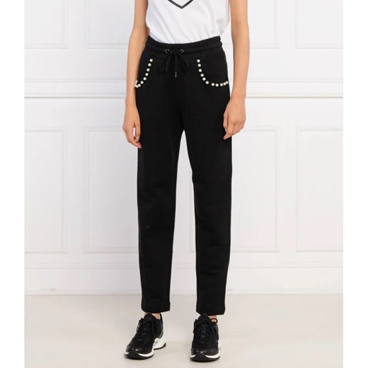 Love Moschino Spodnie dresowe | Straight fit | high rise ze sklepu Gomez Fashion Store w kategorii Spodnie damskie - zdjęcie 164320741