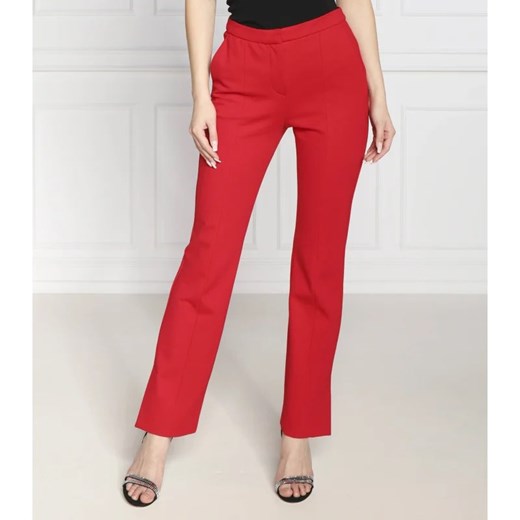 Karl Lagerfeld Spodnie | Regular Fit | high waist ze sklepu Gomez Fashion Store w kategorii Spodnie damskie - zdjęcie 164321161