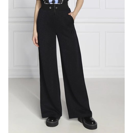 Karl Lagerfeld Spodnie Wideleg Glitter Sweat Pants | flare fit Karl Lagerfeld XS wyprzedaż Gomez Fashion Store