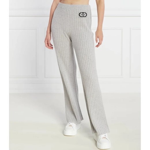 TWINSET Wełniane spodnie dzianinowe | Regular Fit | z dodatkiem kaszmiru ze sklepu Gomez Fashion Store w kategorii Spodnie damskie - zdjęcie 164325821