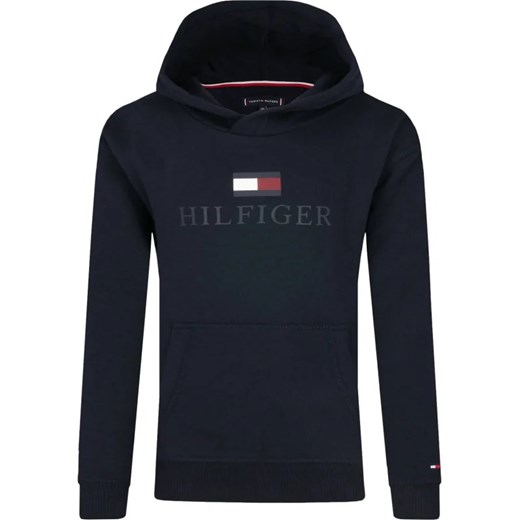 Granatowa bluza chłopięca Tommy Hilfiger z napisami