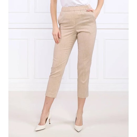 Peserico Wełniane spodnie | Regular Fit | z dodatkiem lnu ze sklepu Gomez Fashion Store w kategorii Spodnie damskie - zdjęcie 164328620