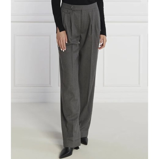 LAUREN RALPH LAUREN Wełniane spodnie TUMELO | Regular Fit ze sklepu Gomez Fashion Store w kategorii Spodnie damskie - zdjęcie 164328940
