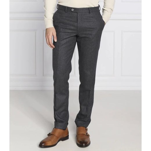 Oscar Jacobson Wełniane spodnie Denz Turn Up | Regular Fit ze sklepu Gomez Fashion Store w kategorii Spodnie męskie - zdjęcie 164329241