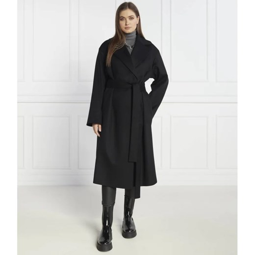 HUGO Wełniany płaszcz Mabellina | z dodatkiem kaszmiru ze sklepu Gomez Fashion Store w kategorii Płaszcze damskie - zdjęcie 164330013