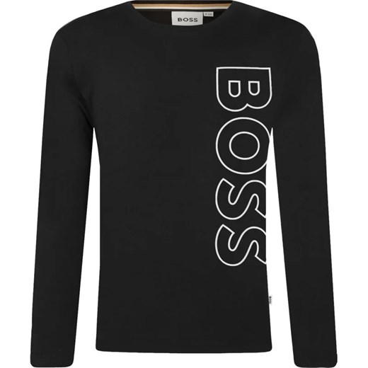 T-shirt chłopięce Boss Kidswear czarny z długim rękawem 