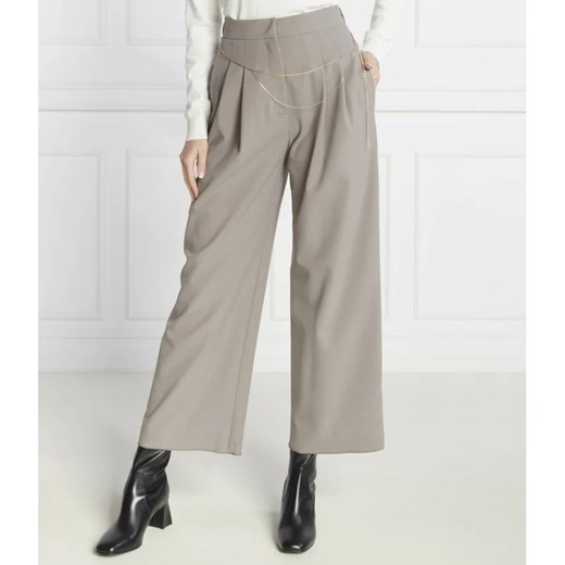 Marella Spodnie z paskiem FANTE | Regular Fit ze sklepu Gomez Fashion Store w kategorii Spodnie damskie - zdjęcie 164330792