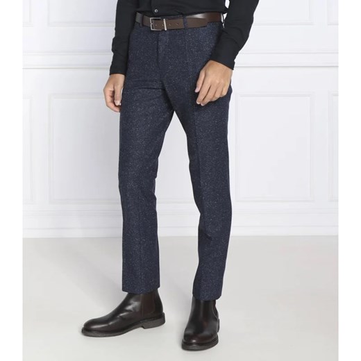 BOSS Wełniane spodnie H-Genius-224 | Slim Fit | z dodatkiem jedwabiu 56 Gomez Fashion Store okazja