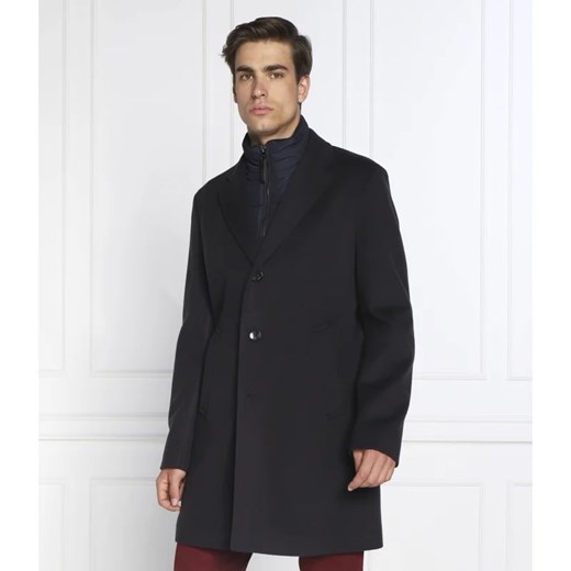 BOSS BLACK Wełniany płaszcz H-Hyde-Bib-224 ze sklepu Gomez Fashion Store w kategorii Płaszcze męskie - zdjęcie 164333653