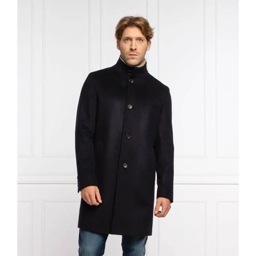 BOSS Wełniany płaszcz H-Hyde Standup 214 | z dodatkiem kaszmiru 54 wyprzedaż Gomez Fashion Store