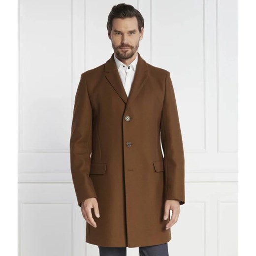 HUGO Wełniany płaszcz Migor | z dodatkiem kaszmiru ze sklepu Gomez Fashion Store w kategorii Płaszcze męskie - zdjęcie 164334952