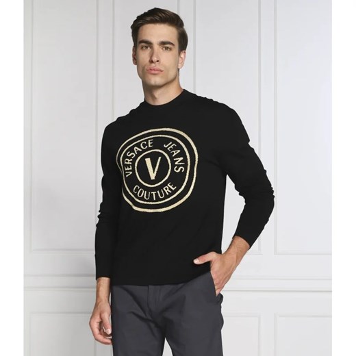 Versace Jeans Couture Wełniany sweter | Slim Fit XL okazja Gomez Fashion Store