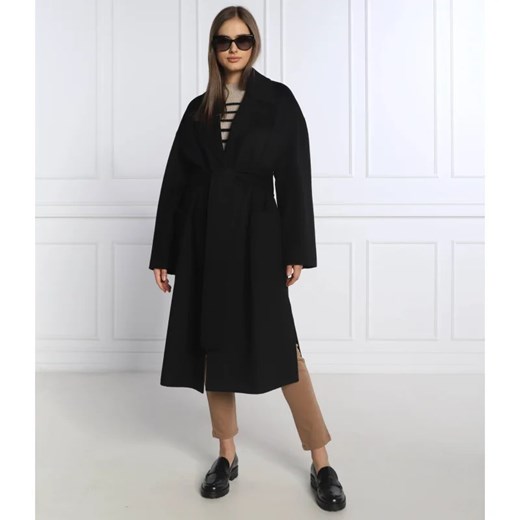 BOSS BLACK Wełniany Trencz Coletti | z dodatkiem wełny ze sklepu Gomez Fashion Store w kategorii Płaszcze damskie - zdjęcie 164336534