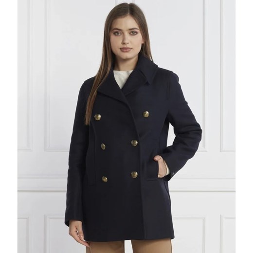 Tommy Hilfiger Wełniany płaszcz BLEND PREP CLASSIC | z dodatkiem kaszmiru ze sklepu Gomez Fashion Store w kategorii Płaszcze damskie - zdjęcie 164337984