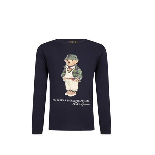 T-shirt chłopięce granatowy Polo Ralph Lauren z długimi rękawami 