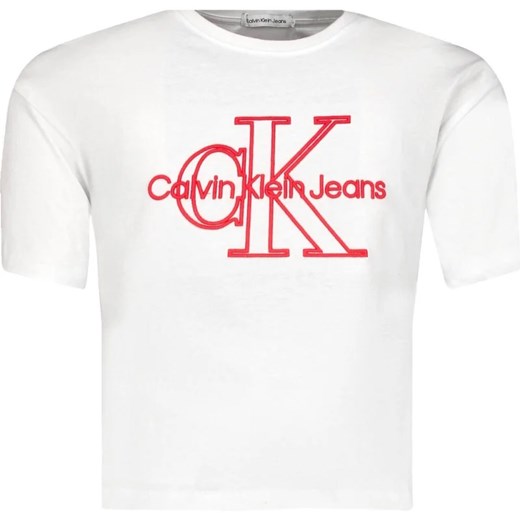 CALVIN KLEIN JEANS T-shirt | Oversize fit ze sklepu Gomez Fashion Store w kategorii Bluzki dziewczęce - zdjęcie 164340094