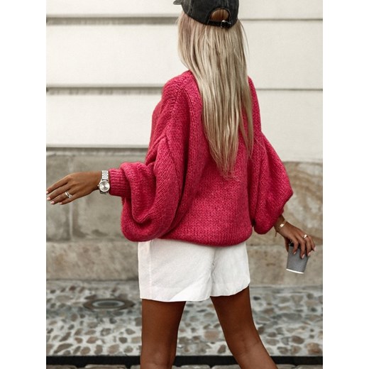 Sweter Oliver Amarantowy Lisa Mayo uniwersalny Lisa Mayo